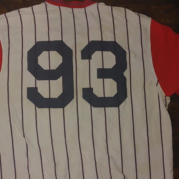 Adult Unisex Vintage American Rag Cie graphic tshirt vertical stripe - Picture 3 of 3